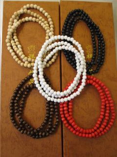 plain wood beads necklace, 28 long, GOOD WOOD,