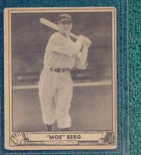 1940 Play Ball #30 MOE MORRIS BERG VG EX Boston Red Sox Vintage