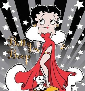 BETTY BOOP Hollywood Star 115 Queen Plush High Pile Fuzzy Blanket High