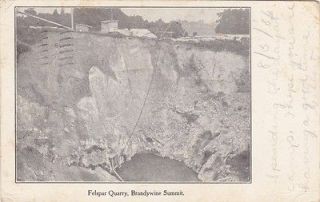 Feldspar Quarry Brandywine Summit PA Penn 1900s mine old postcard