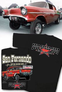SOLO Speed Shop 1957 Chevrolet Gasser T Shirt   Vintage Bel Air Chevy