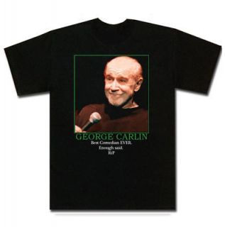 George Carlin best comedian rip tribute black t shirt