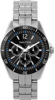 SALE Nautica N13623G NAC Classic Day & Date Mens Stainless Steel
