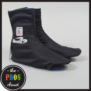 Thermal Shoe Covers // Large Black Winter Road Bike Wind Booties Tour