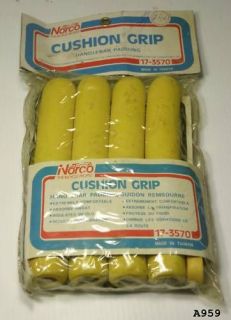 VINTAGE YELLOW NORCO BICYCLE HANDLEBAR GRIPS **A959 R
