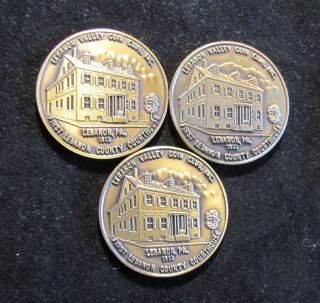 Lot of 3 1976 Lebanon Valley Coin Club Medals