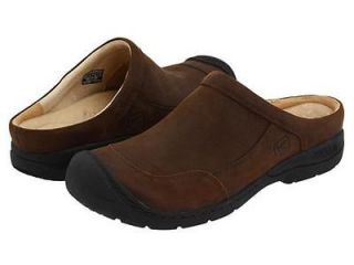 Keen Bidwell Clog Tobacco Brown Mens Slip On Slide Casual Leather