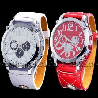 Big Face Style Fashion Mens Quartz Battery Casual Wrist Watch Watches