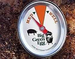 NEW   Big Green Egg   PORK Button Thermometer   Stainless Steel