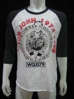 ELTON JOHN 1974 Tour T Shirt 3/4 Sleeve Jersey Mens L