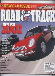 ROAD & TRACK magazine 10/01 featuring RSX, Lincoln LS