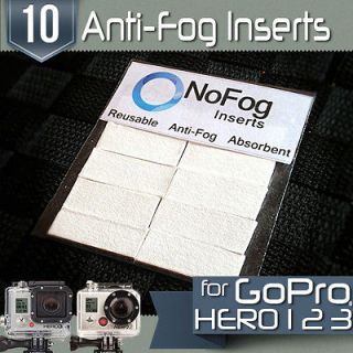 10 Anti Fog Inserts for GoPro HD Hero3 Hero2 Hero by NoFog
