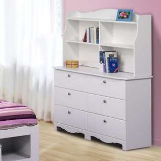Nexera Pixel Collection Bookcase Hutch for Double Dresser