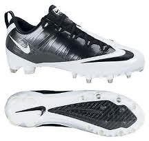 Zoom Vapor Carbon Fly TD Football Cleats   Black/White   Retail $130