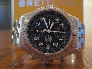 BREITLING BLACKBIRD CHRONOGRAPH AUTOMATIC BOX & PAPERS MINT CONDITION
