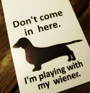 Weiner Dog Sign Hound Doxie Pet Long Miniature Wiener Puppy Brown Toys