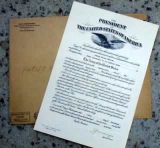 1935 US ARMY MEDICAL CORPS CERTIFICATE~APPOINTMENT TO FIRST LIEUTENANT