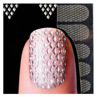 Nail Bliss Bling Rhinestone Crystal Finger Silver Diamond Sticker
