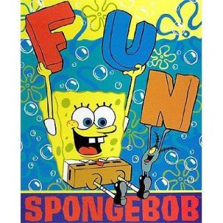 SpongeBob Squarepants Fleece Throw Blanket 50 x 60 Fun new