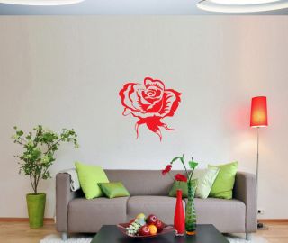 ROSE FLOWER PLANT WALL ART VINYL STICKER DECALS G011