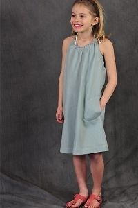 NEW Olive Juice Talia Halter Dress Oxford Blue Size 8 yr