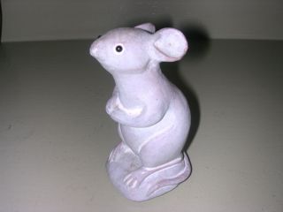 ISABEL BLOOM CONCRETE SCULPTURE MOUSE BEGGING FOR CHEESE