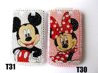 Mouse Bling Rhinestone back Cover Case for Blackberry Torch 9800