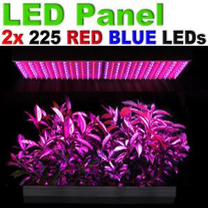 Blue Red Mix 450 LED Grow Light 2 Panel 28w Indoor Garden Hydroponic