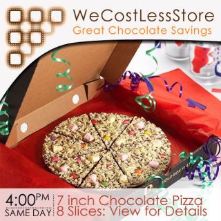 Chocolate Pizza Party Celebration Birthday Gift Various Toppings
