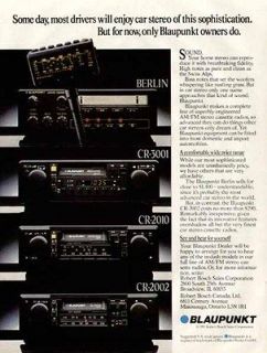 IN AUTOMOTIVE SOUND SYSTEMS IN 1981 BLAUPUNKT CAR STEREOS COLOR AD