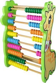 NEW Kids Children Wooden Wood Super Adorable Giraffe Abacus Counting