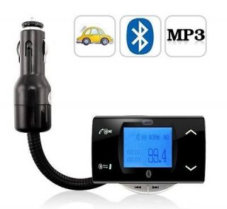 Bluetooth Handsfree Car Kit FM Transmitter with Steering Wheel Remote