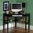 Southern Enterprises Black Corner Computer Desk