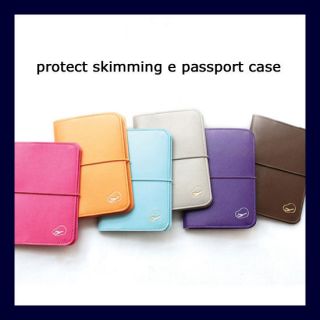 Faux Leather Protect Skimming Passport Holder Case Cover