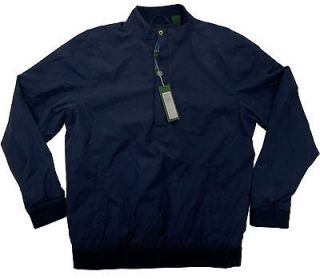 NEW Bobby Jones Mens Silk Water Resistant Pullover Golf Jacket Navy
