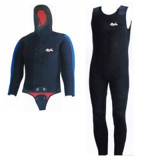 New 6mm neoprene hooded 2pc scuba diving Full wetsuit Men L/XL/XXL