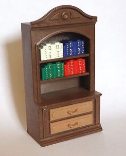 Victorian Dollhouse Bookcase Bookshelves Books Furniture 5320