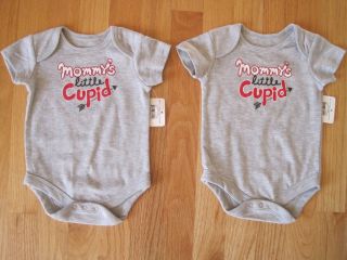 boys or girls Mommys Little CUPID gray bodysuits shirts NWT 0m 3m