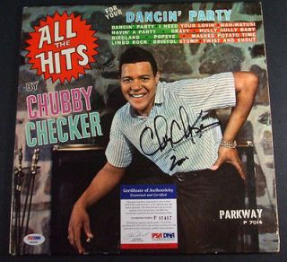 Newly listed Chubby Checker Signed Record Album All the Hits AUTO