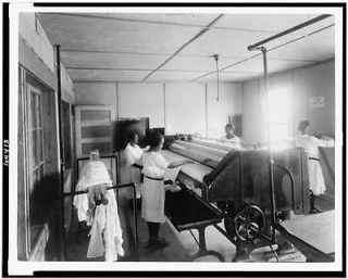African American women working,mangle room,laundry,N ational Training