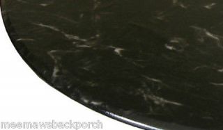 Marble ROUND FITTED Dining TABLECLOTH Patio Picnic Table Cover Pad