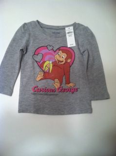 New! Adorable! Baby Gap Girls Curious George T Shirt! 12 18 Months.