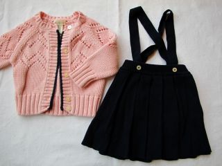 Girls Olive Juice Sweater French Jumper Dress Set 18 24