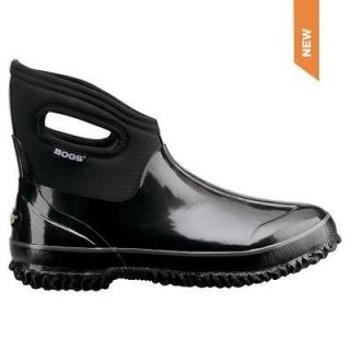 Bogs Womens Classic Short Handle Black Waterproof Boot 71147 Size 8 M