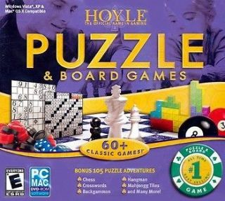 Hoyle Puzzle & Board Games Macintosh and Windows Vista XP Computer PC