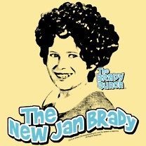 Brady Bunch TV Show The New Jan Brady Hair Wig Tee Shirt Adult S 3XL