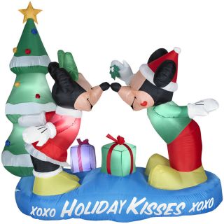 CHRISTMAS DISNEY MICKEY MOUSE MINNIE HOLIDAY KISSES XOXO INFLATABLE