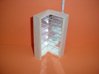 Corner Shelf Unit wi Mirrored Back  Unpainted   Dollhouse Miniatures