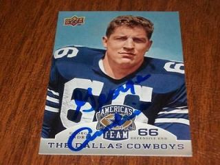 George Andrie Signed Auto 2009 UD Americas Team Dalls Cowboys Card #53