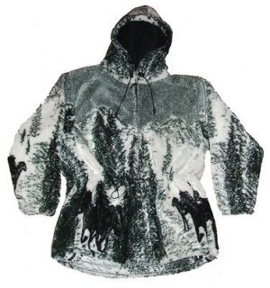 Horses Hood Hooded Ultra Plush Fleece Jacket XS   2X